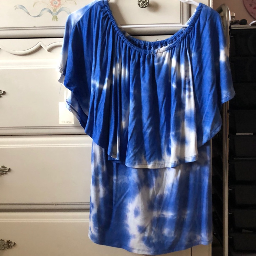 Tie dye off the shoulder top